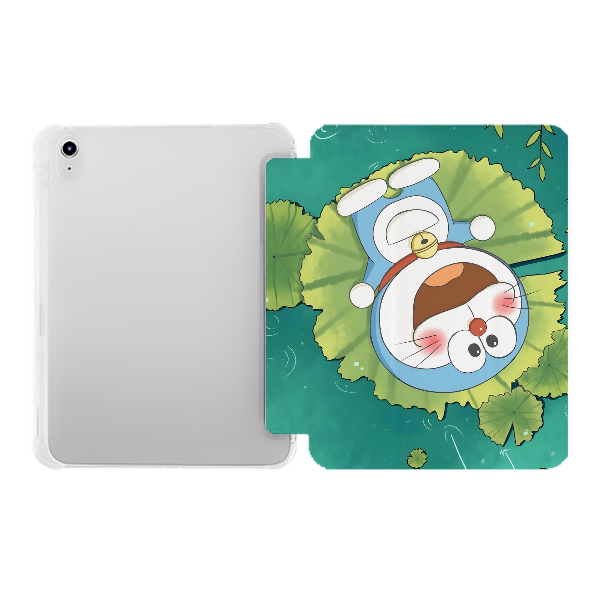 （画像用） ドラえもん Doraemon IPad ケース ペン収納付き 三つ折りスタンド PUレザー×シリコン 対応機種9.5/10.5/10.9インチ